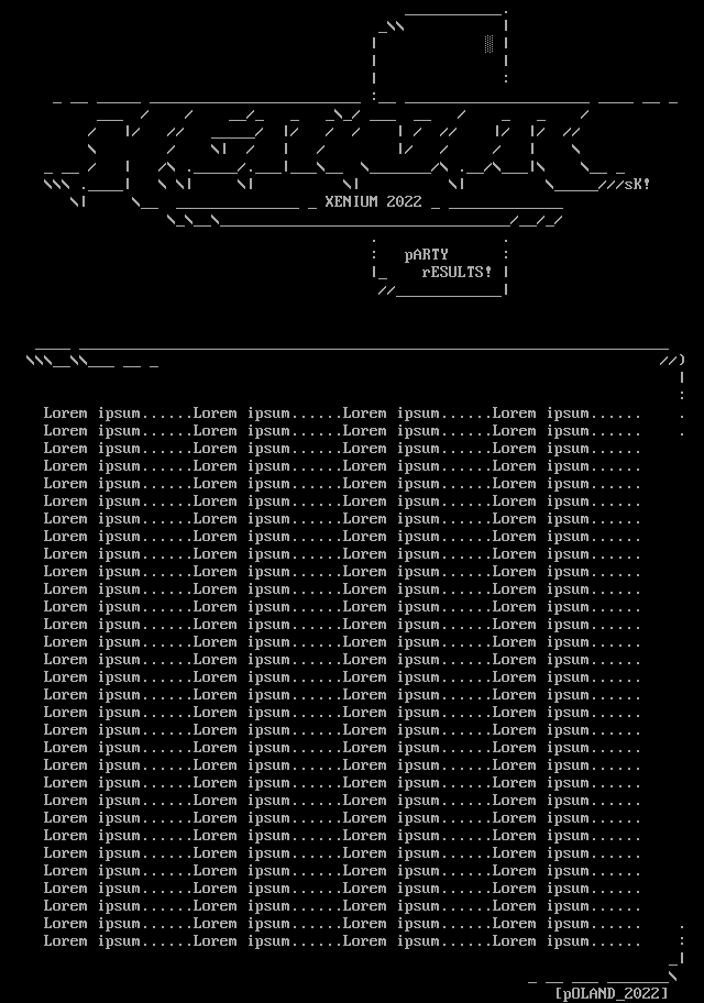 xenium party results by sIMONkING!