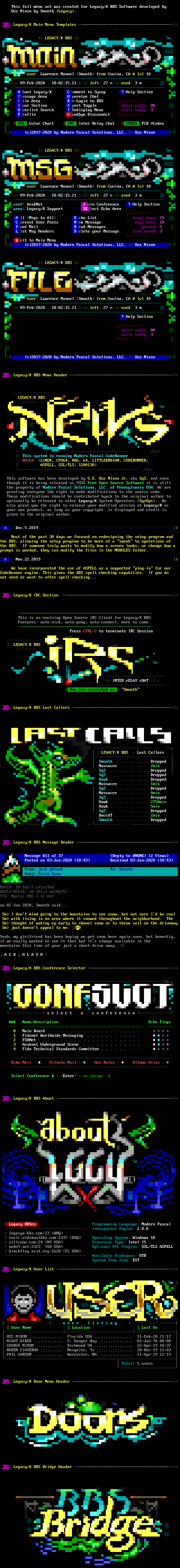 Legacy/X screens by Smooth