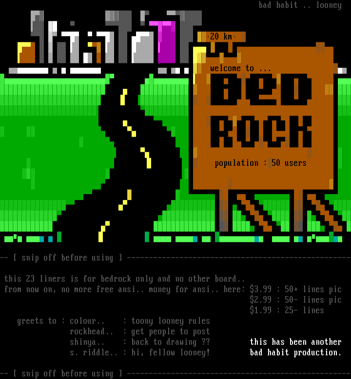 Bedrock Advertisment by Bad Habit