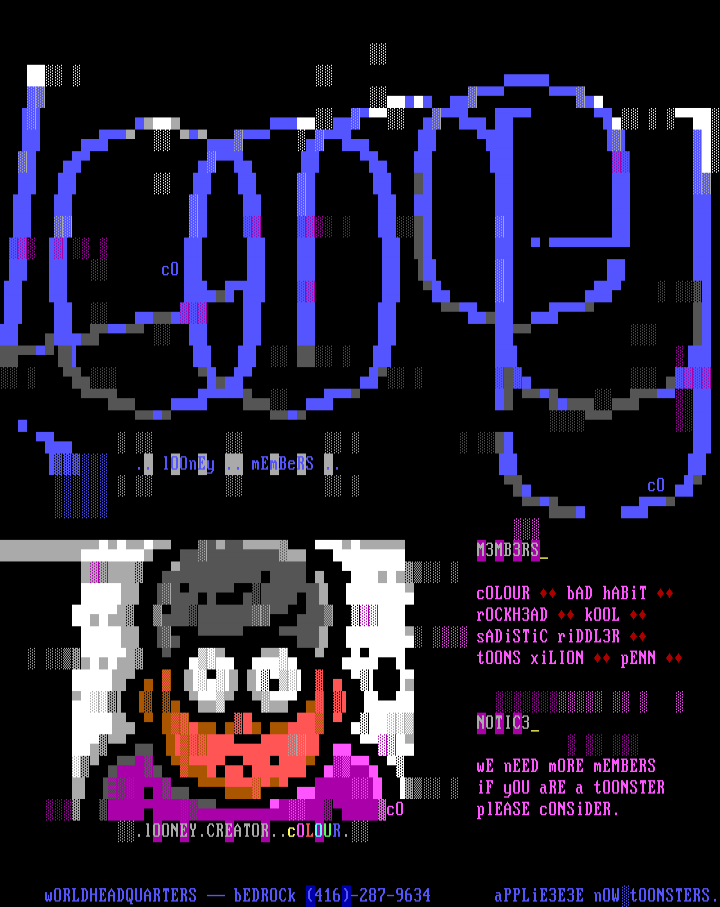 lOONEY oCTOBER mEMBERliSTING by Looney Studios
