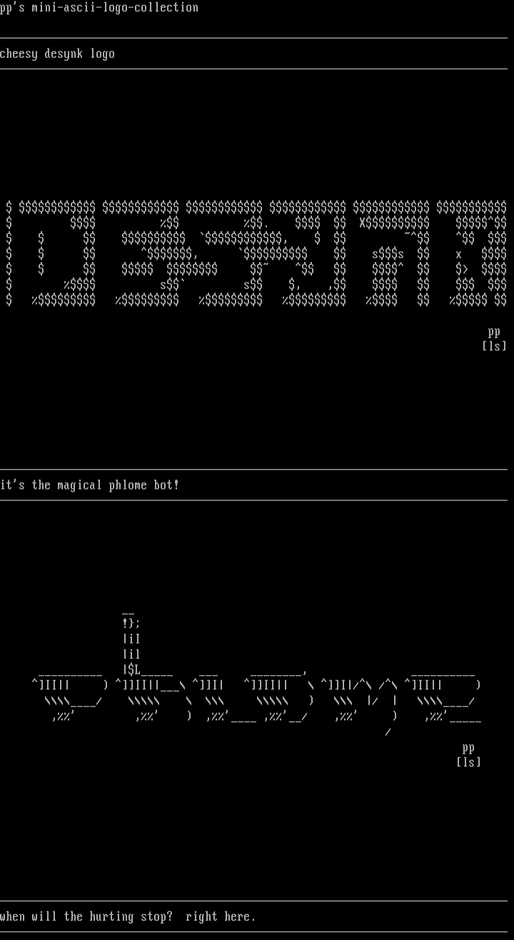 mini-ascii-logo-collection by phorce phed