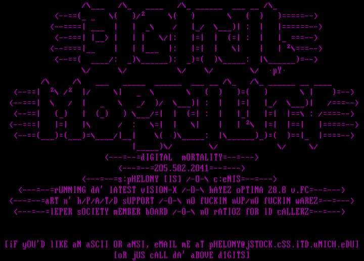 digital mortality anscii by phelony