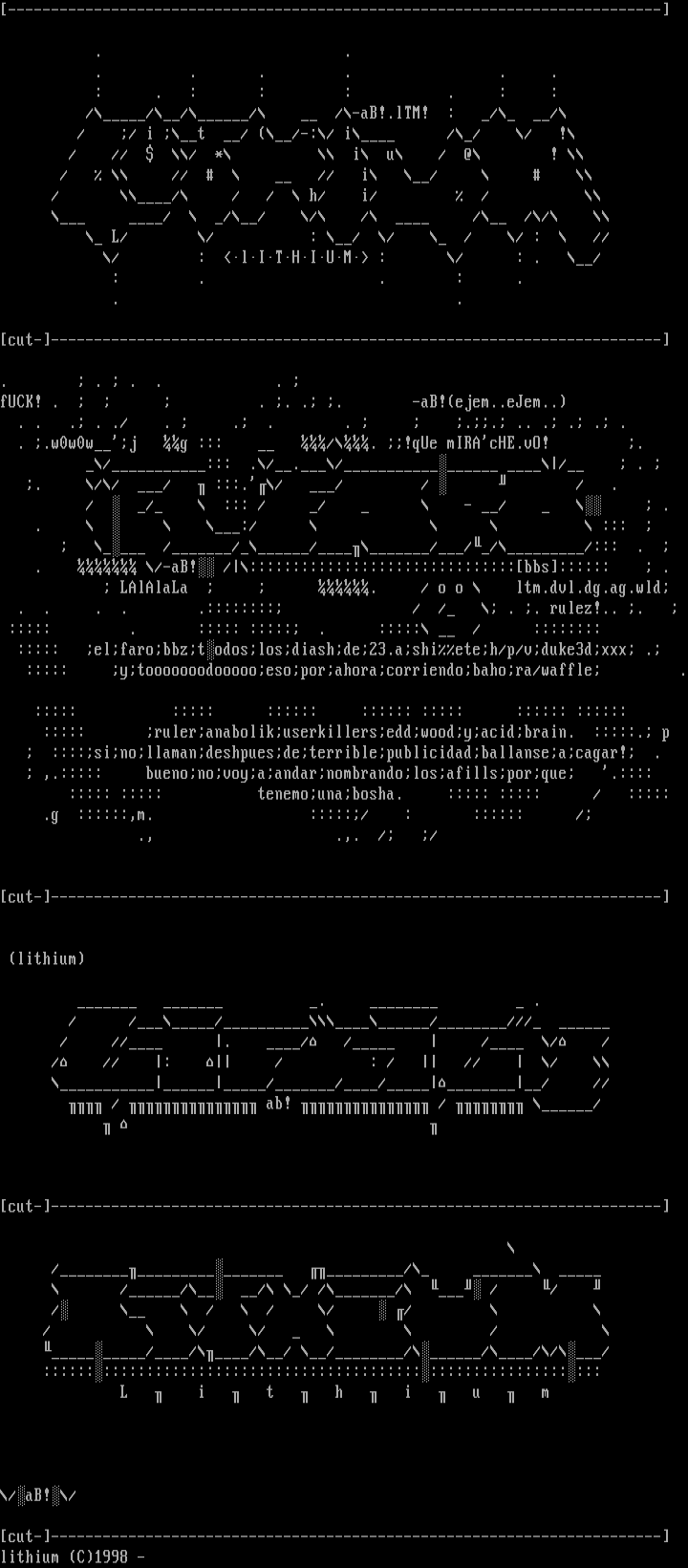 Ascii Colly "Lithium" by Acid Brain