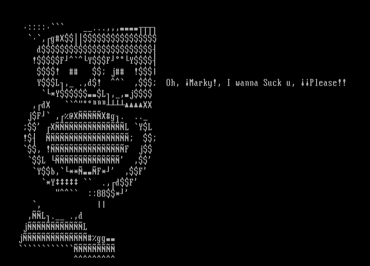Ascii "Suck" by Arlequin