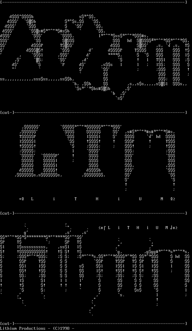 Ascii Colly "Lithium" by h0ND0