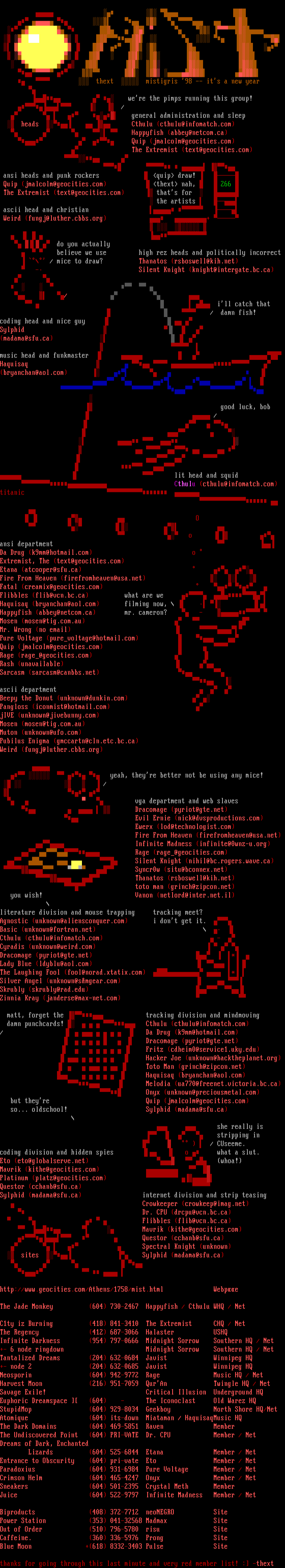 Mistigris January Memberlist by The Extremist, fish