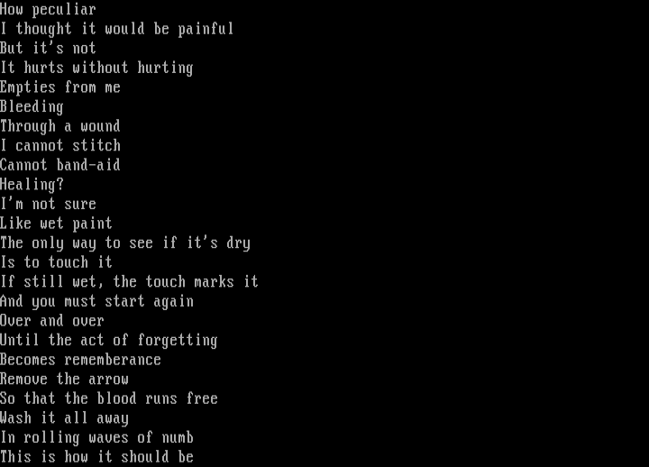 nothing (no, not suicidal) by Anonymous