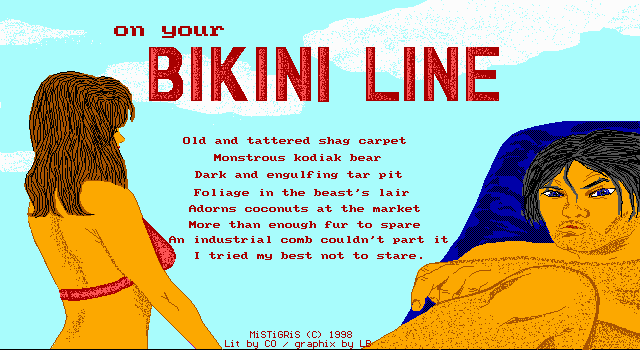 On Your Bikini Line by Lady Blue / Corinthi