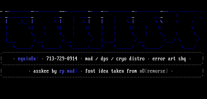 equinOx! ascii by Reptile