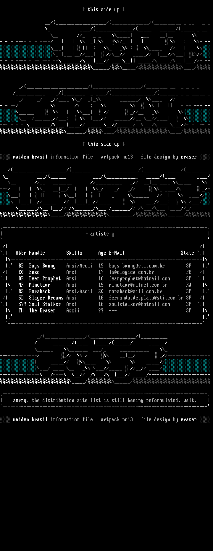maiden brazil: information file #13 by maiden staff