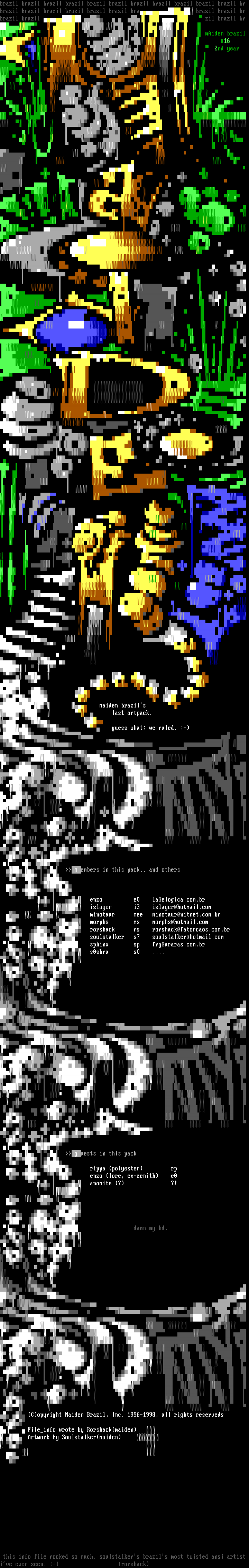 maiden brazil #16 -- INFO INFO by rorshack