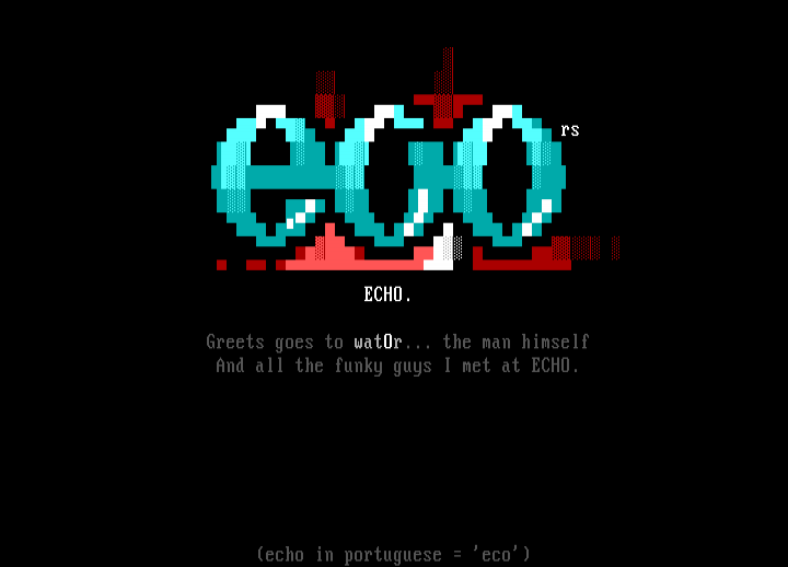 and your voice goes echo, echo, ech by rorshack