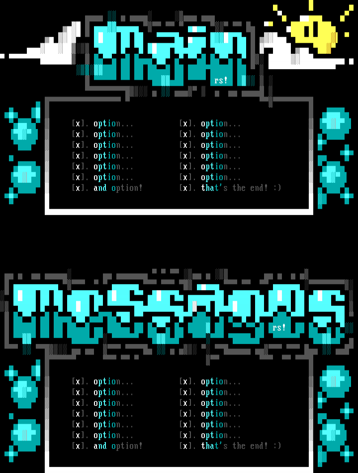 menu set 4 celestial dreams by rorsh4ck