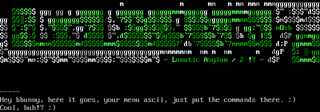 Luna/2 menu ascii by mosh
