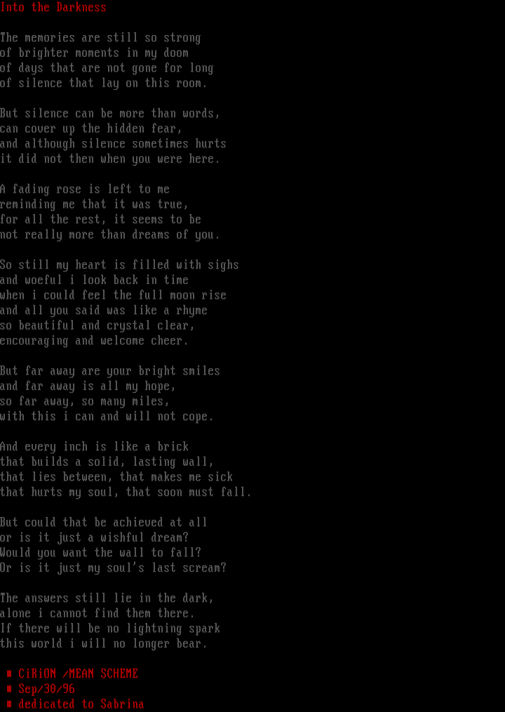 into the darkness by cirion