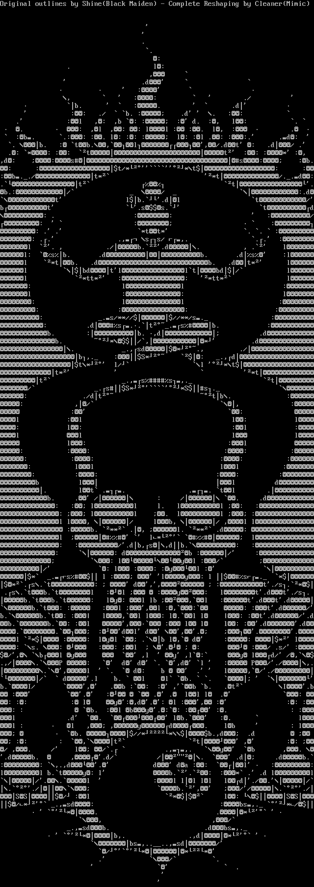 Mystical Ascii by Shine + Cleaner