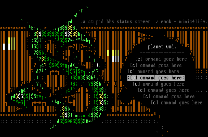stupid bbs screen by emok
