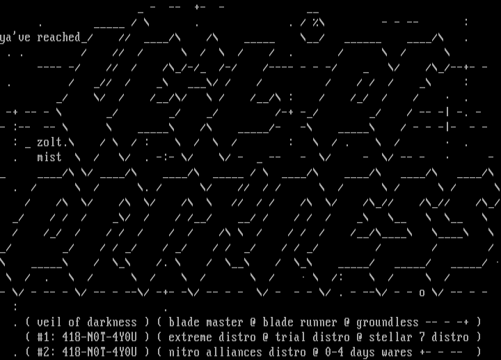 Veil of Darkness ascii by Zoltar