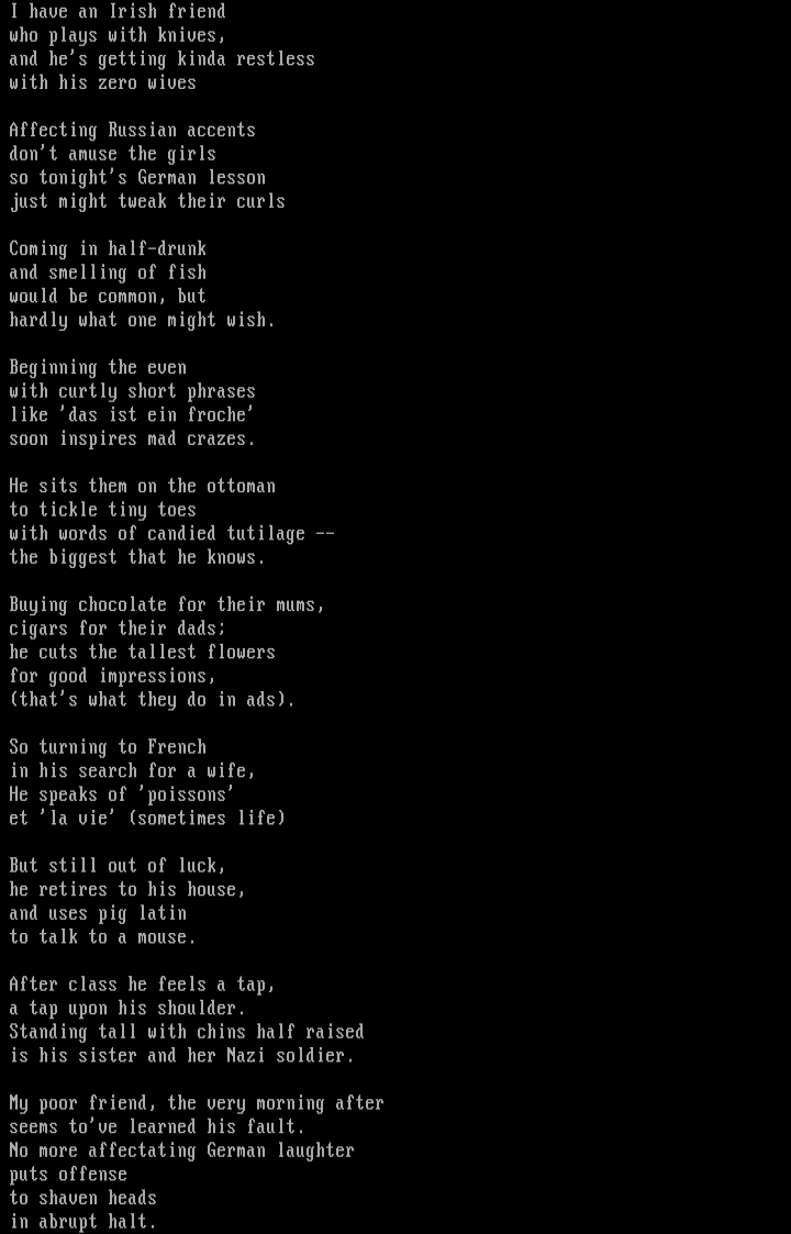 I have an Irish friend... by Ag / Ct / Zw / Zr