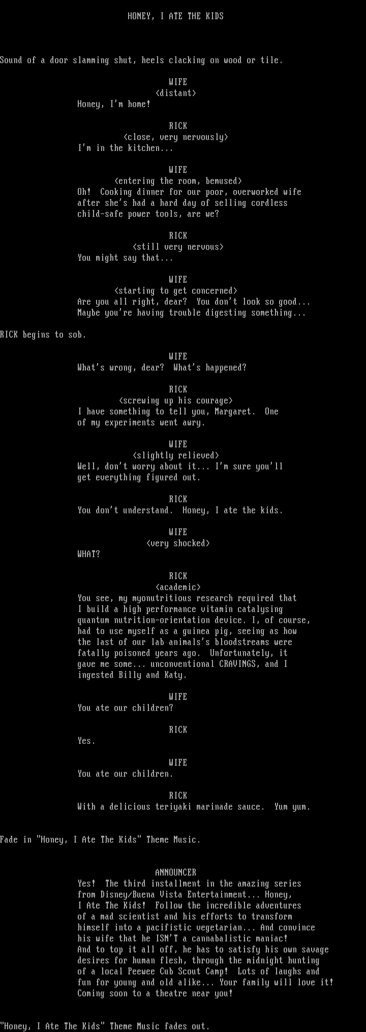 Honey, I Ate the Kids by Coyote
