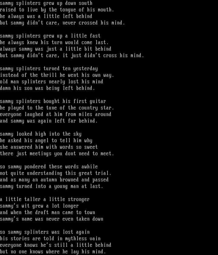 the tale of sammy splinters by Grateful Dead