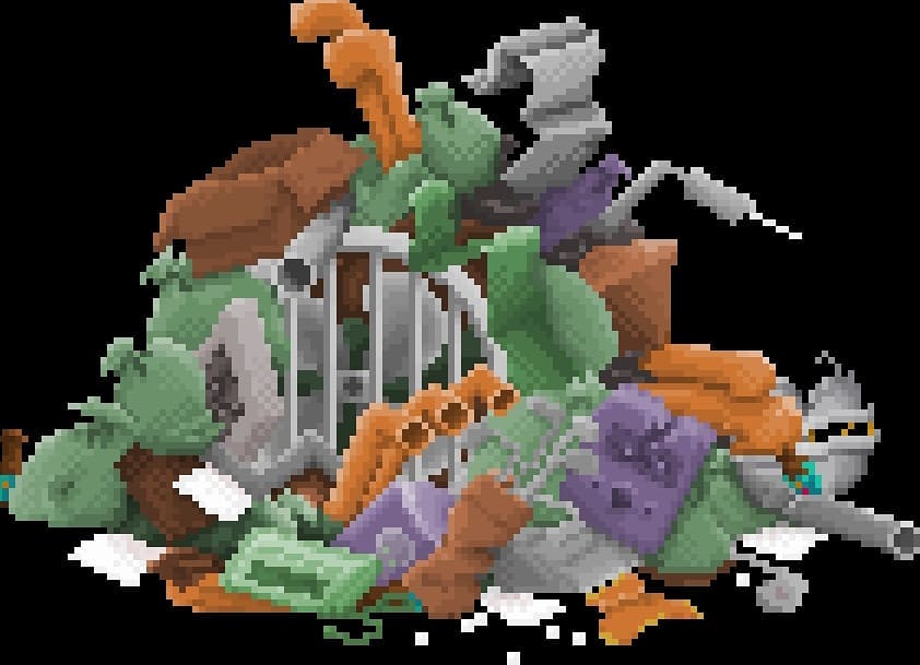Trash pile by Possum_trash