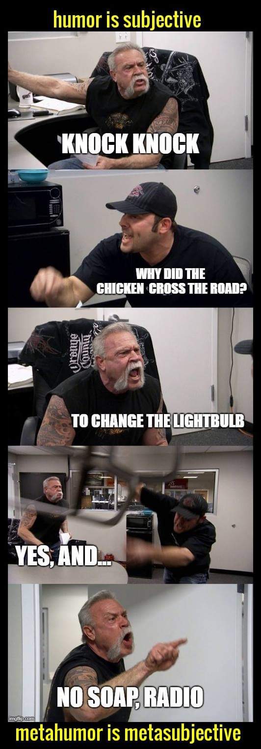 Metahumor is metasubjective by Orangeboxman