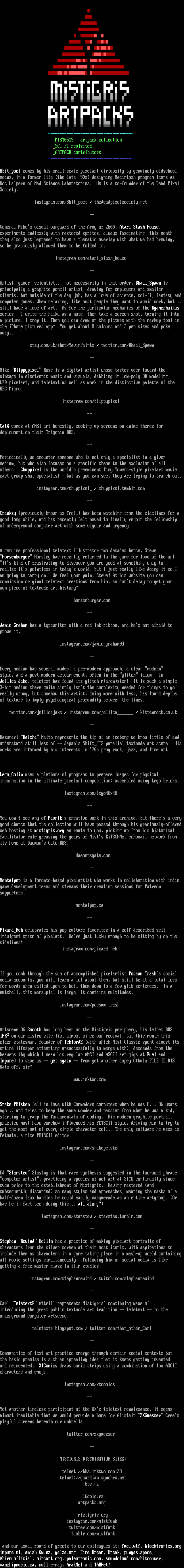 mist0519 list of contributors by smooth and cthulu