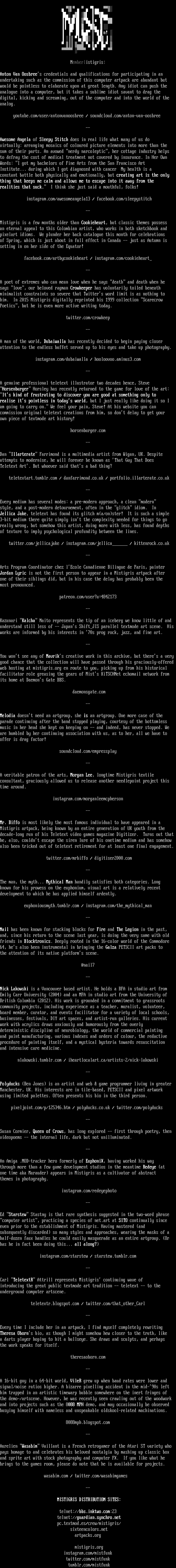 MIST0717 Memberlist by Cthulu / Nail