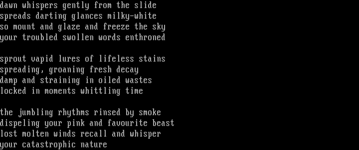 Whatever happened to tap poetry? by Sentience