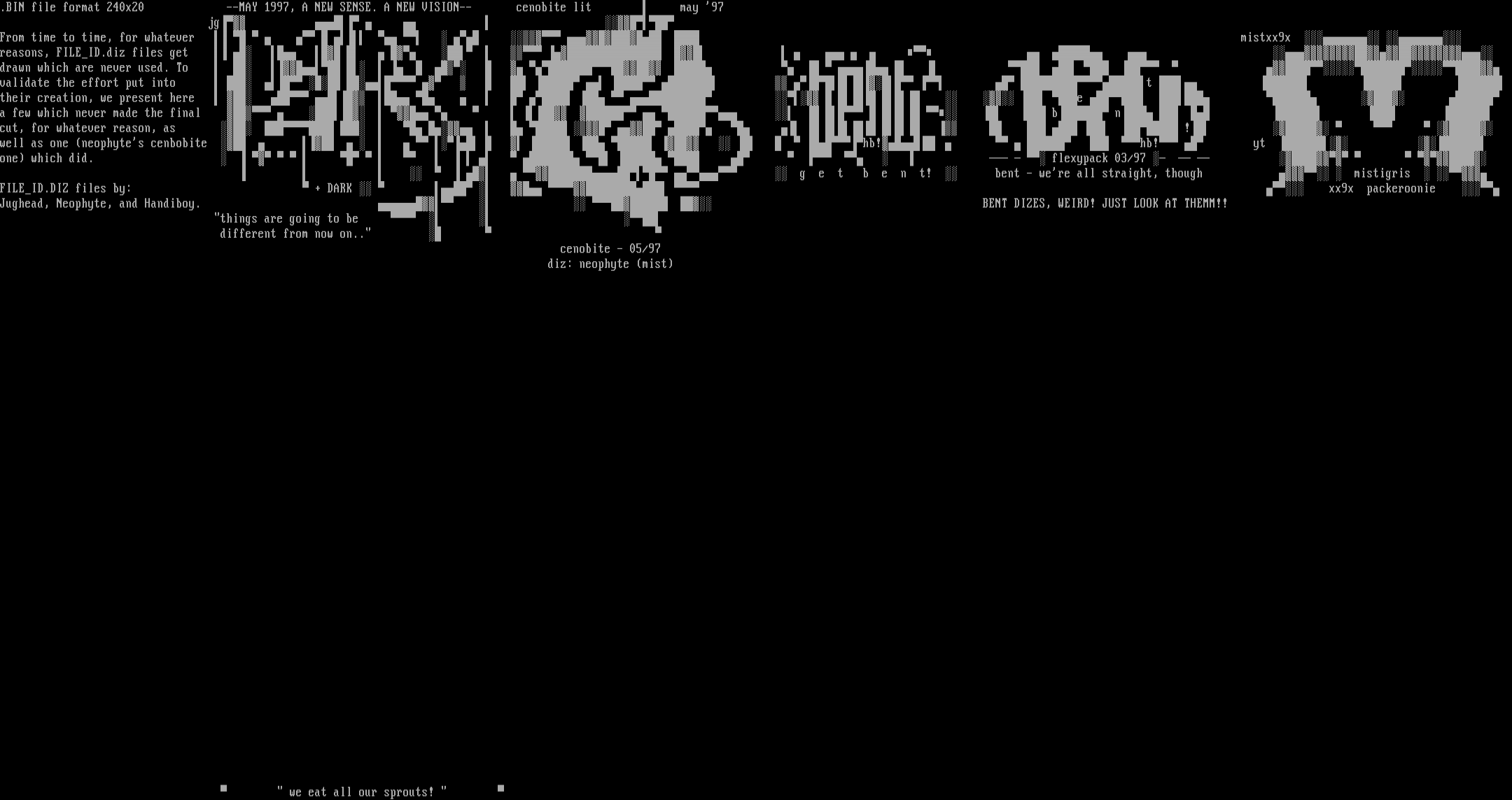 FILE_ID.DIZ .BIN colly - 240 width by Tincat, Neophyte, Ha