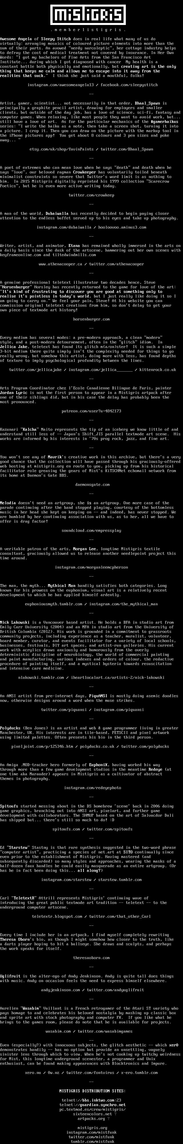 MIST0817 memberlist by piquANSI and Cthulu