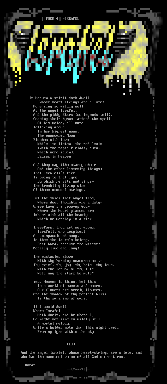 Poem 4 - Israfel by Spitoufs