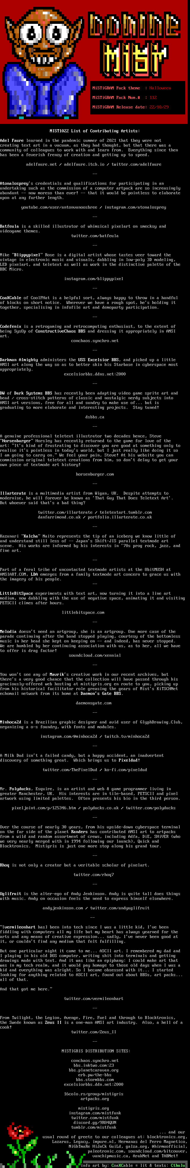 MIST1022 memberlist by CoaXCable / Cthulu