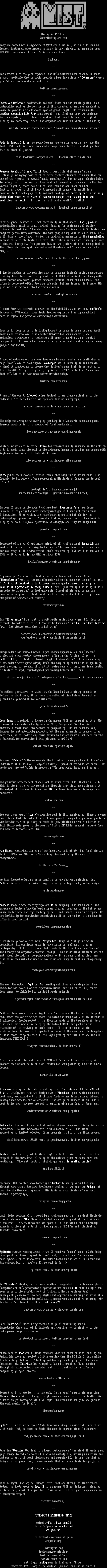 MIST1117 contributing artists by Nail / Cthulu