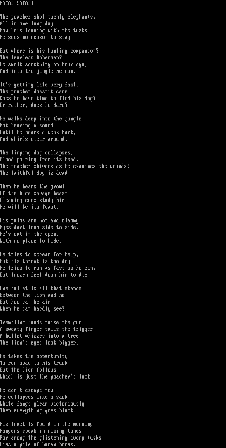 Fatal Safari by Eoanya