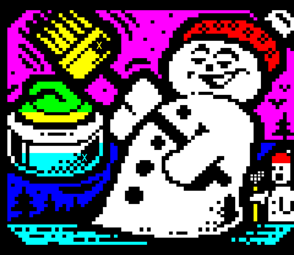 Curling Snowman by Illarterate
