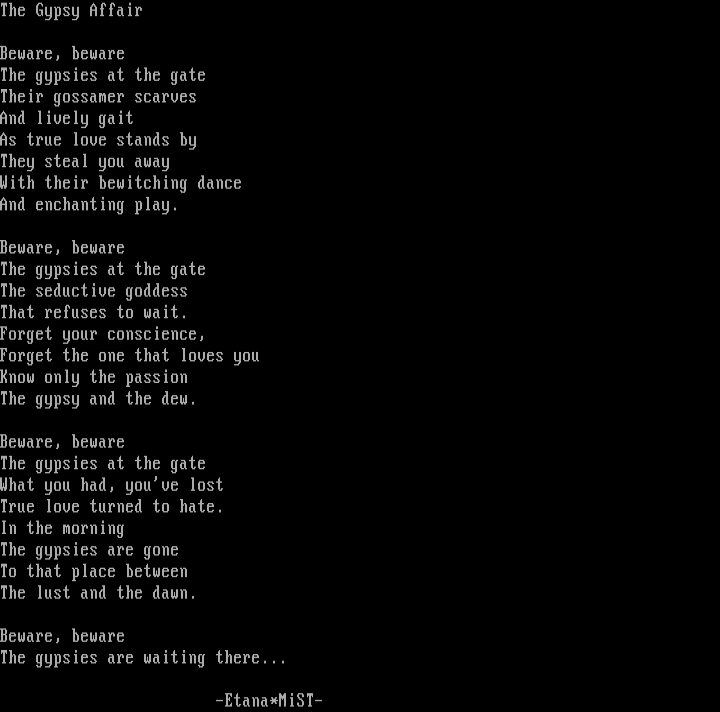 The Gypsy Affair by Etana