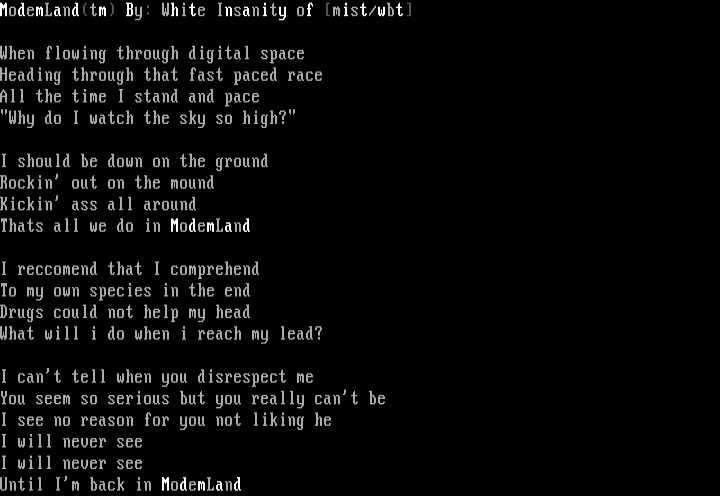 ModemLand(tm) by White Insanity