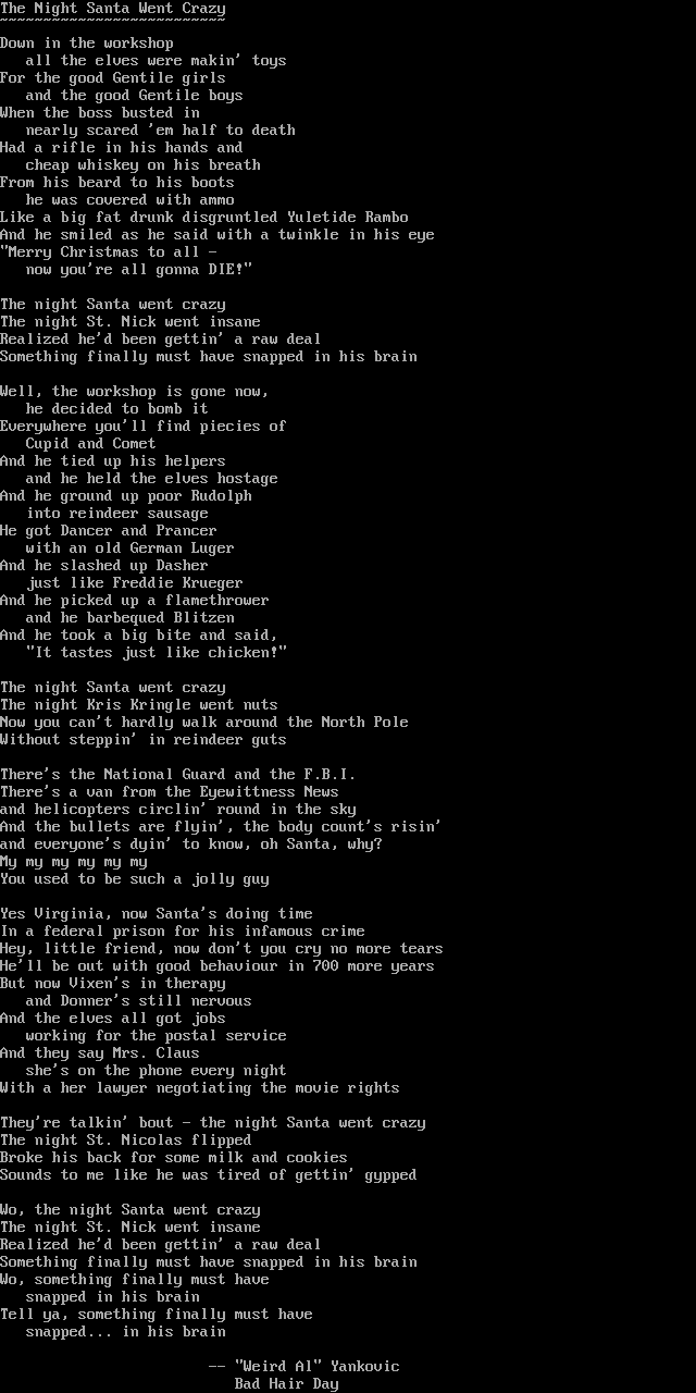 the end - final file seperator