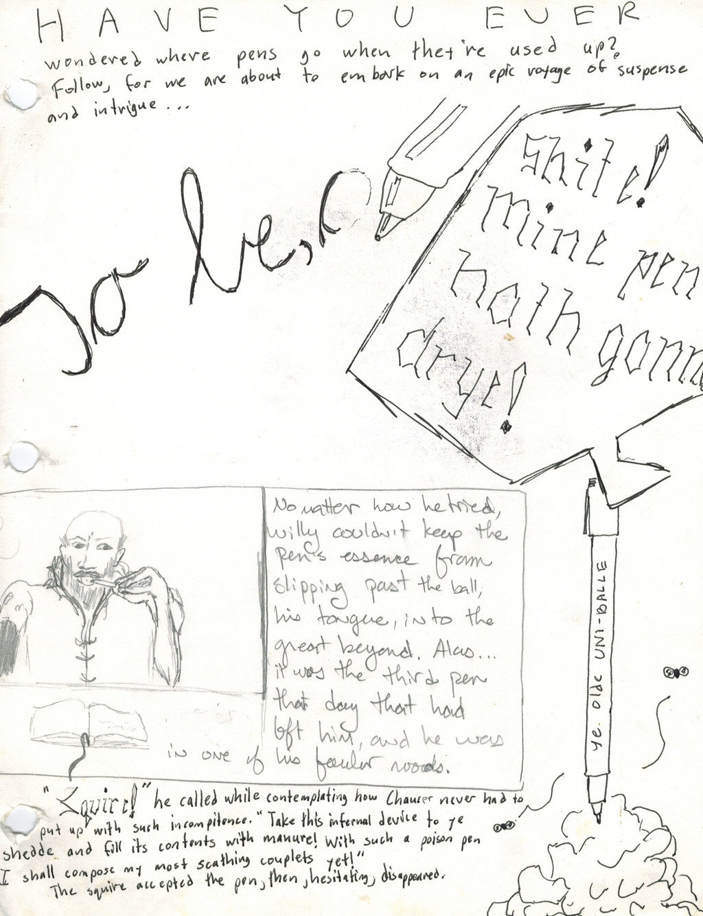 The Pen Comic, page 1 by Cthulu and Succulent