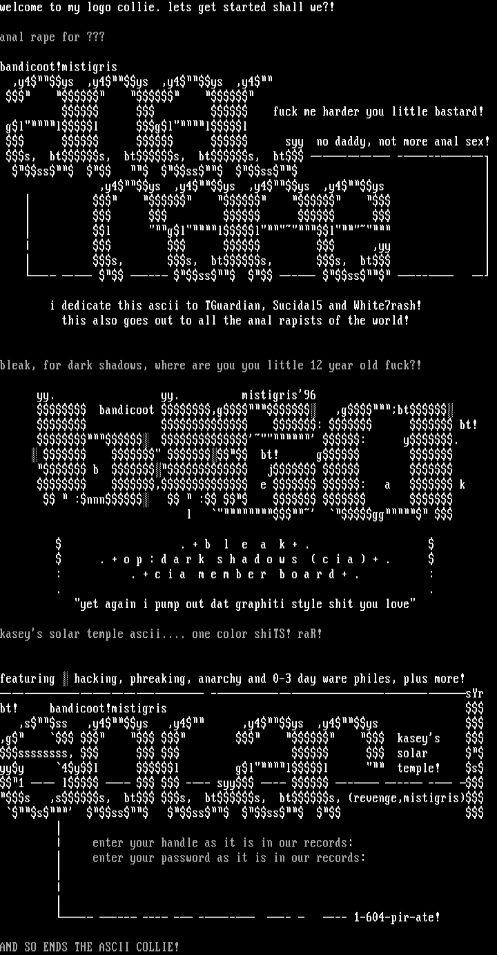 Ascii logocolly by Bandicoot