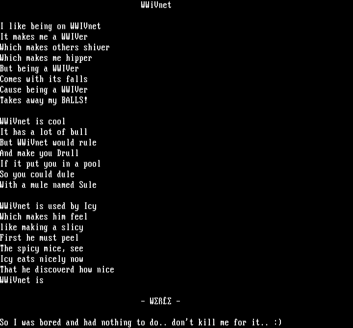 WWiVNET! by WEble
