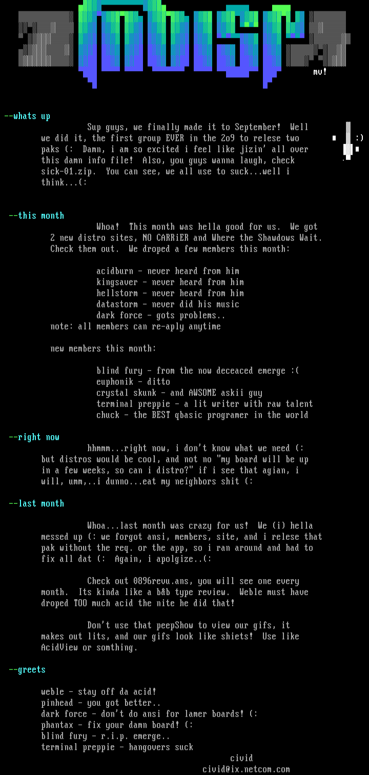 September Information by Moist