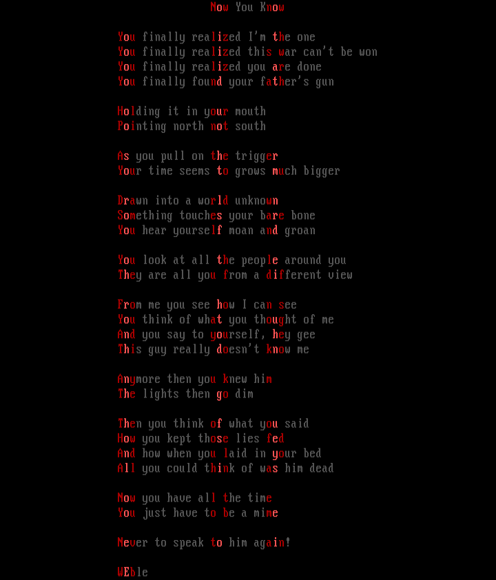 Now You Know by Weble
