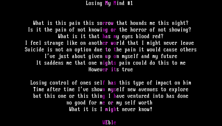 Losing My Mind #1 by WEble