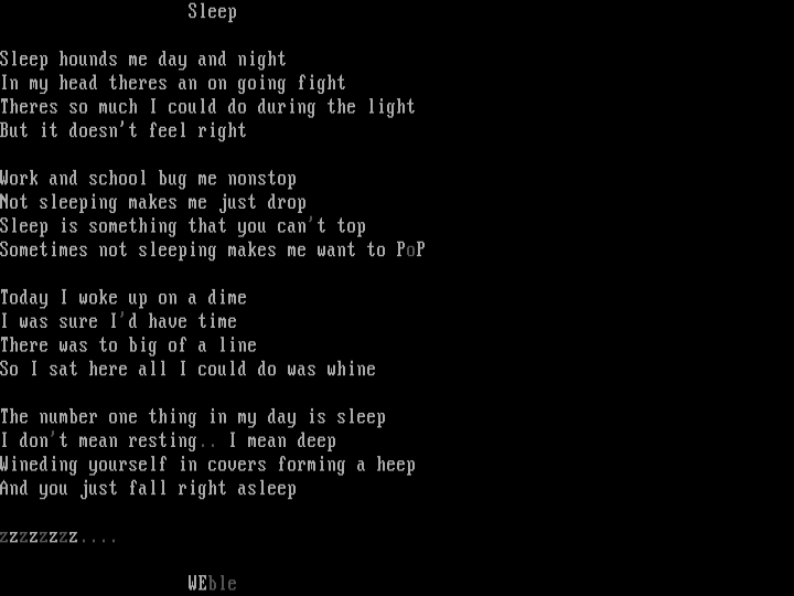 Sleep by WEble
