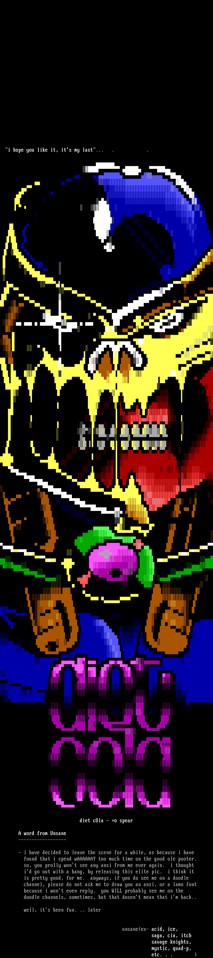 unsane's last ansi by unsane