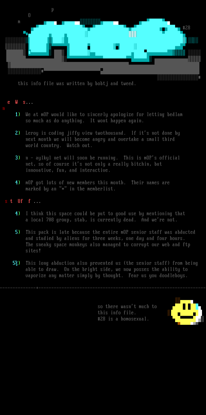 august '96 informational file by mop staff