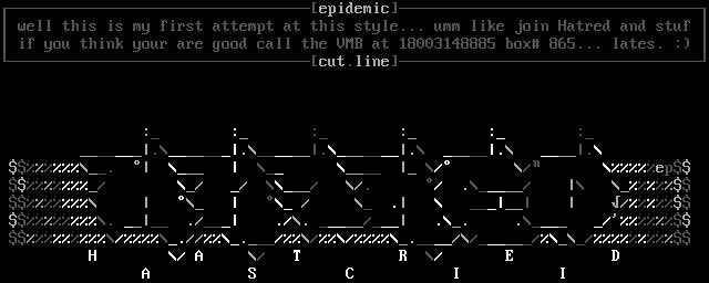 Hatred Ascii Producitions Promo by Epidemic